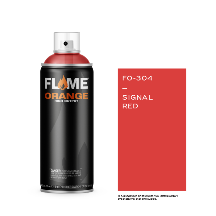 Spray Flame Orange 400ml, Signal Red
